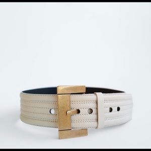 Zara Cream and Gold Women's Belt